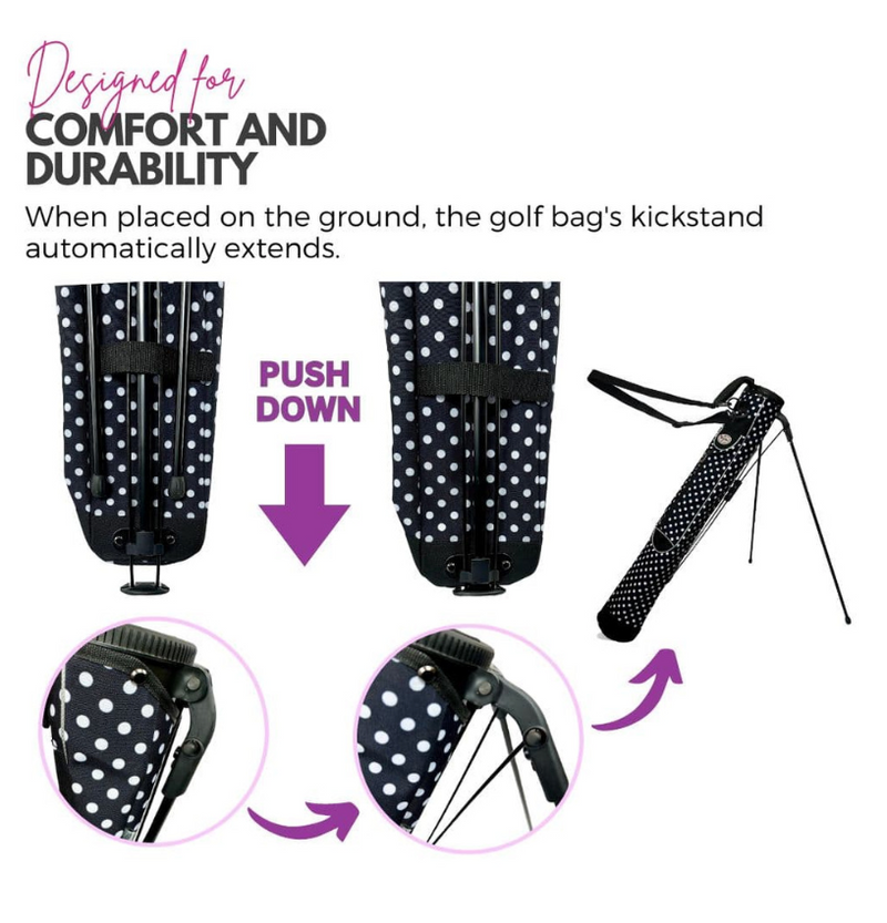 Taboo Fashions: Ladies Sunday Golf Range Bag with Stand - City Lights