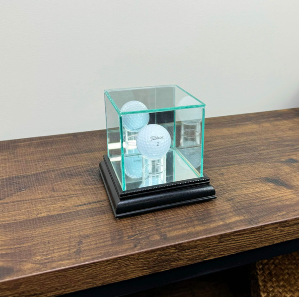 Perfect Cases and Frames: Golf Ball Display Case - Black 1"