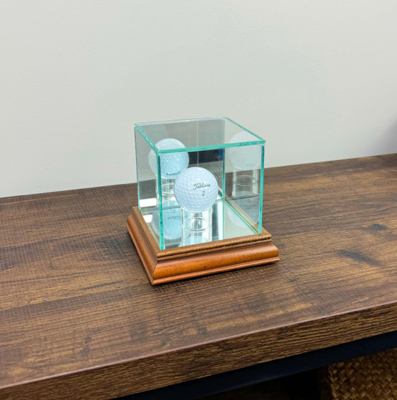 Perfect Cases and Frames: Golf Ball Display Case - Walnut 1"