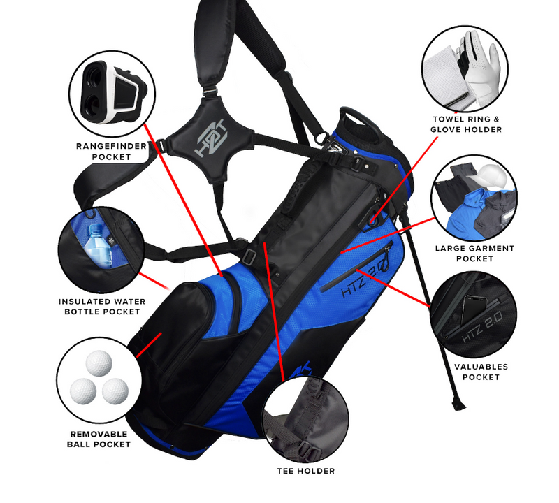 Hot-Z Golf: 2.0 Stand Bag - Blue/Black