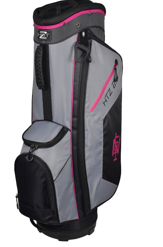 Hot-Z Golf: 2.5 Cart Bag - Black/Grey/Pink