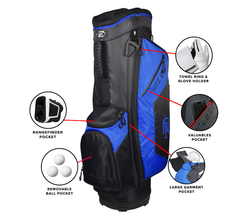 Hot-Z Golf: 2.5 Cart Bag - Blue/Black