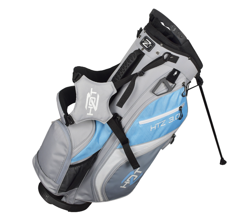 Hot-Z Golf: 3.0 Stand Bag - Grey/Light Blue/White