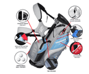 Hot-Z Golf: 3.0 Stand Bag - Grey/Light Blue/White