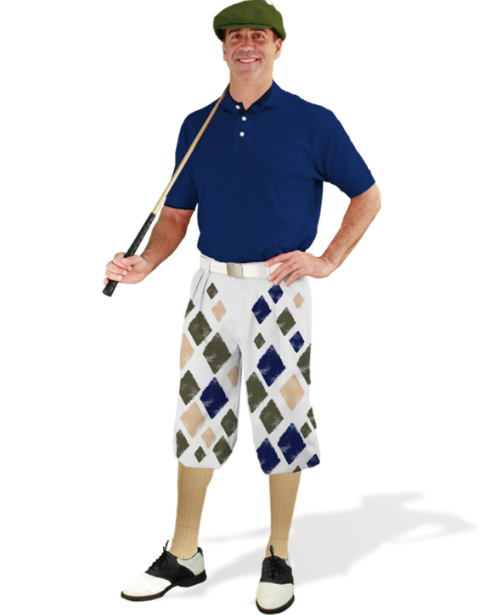 Golf Knickers: Mens Argyle Sknickers Knickers Outfit - D