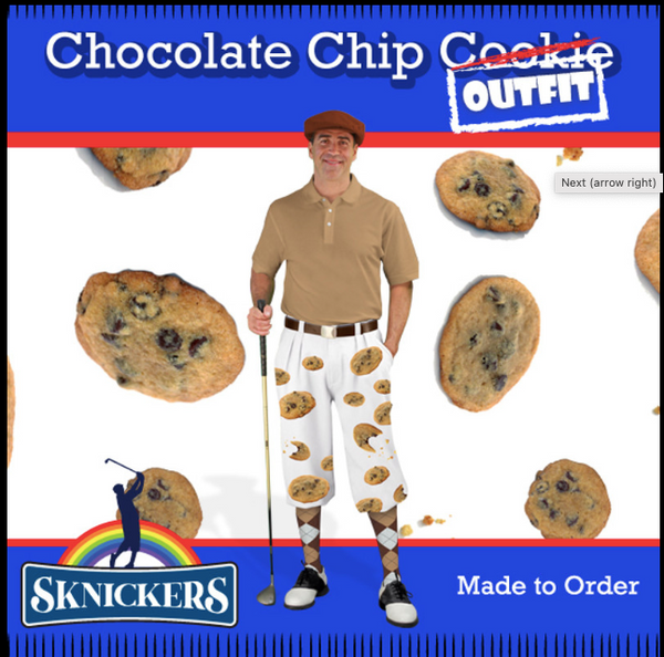 Golf Knickers: Mens Sknickers Knickers Outfit - Chocolate Chip Cookie
