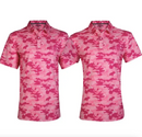 Tattoo Golf: Couple's Matching Camo Golf Shirts - Pink