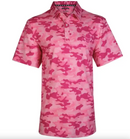 Tattoo Golf: Couple's Matching Camo Golf Shirts - Pink