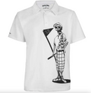 Tattoo Golf: Couple's Matching Mr. and Mrs. Bones Golf Shirts - White