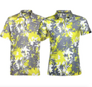 Tattoo Golf: Couple's Matching Hawaiian Golf Shirts - Yellow