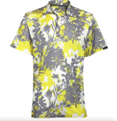 Tattoo Golf: Couple's Matching Hawaiian Golf Shirts - Yellow