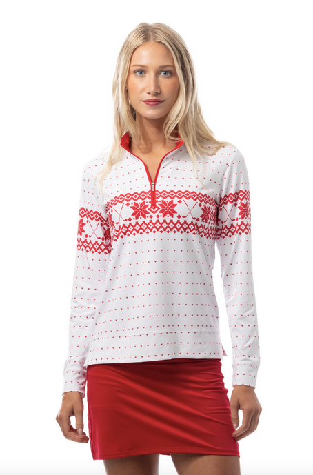 SanSoleil: Ladies SolCool 1/4 Zip Mock - 900454