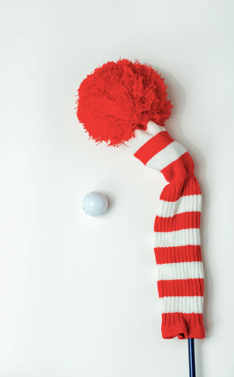 Just 4 Golf: Striped Driver Headcover - Red & White