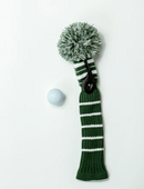 Just 4 Golf: Striped Hybrid Headcover - Green and White