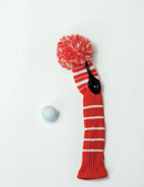 Just 4 Golf: Striped Hybrid Headcover - Red and White