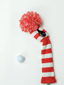Just 4 Golf: Striped Fairway Headcover - Red and White