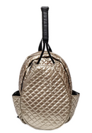 Glove It: Quilted Tennis Racquet Backpack - Gold