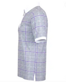 Tattoo Golf: Men's HT Plaid Cool-Stretch Golf Shirt - Purple/Grey