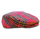 Golf Knickers: Men's Dress Shirt Golf Outfit - Royal Stewart & Green with Striped Green Tie