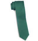 Golf Knickers: Men's Dress Shirt Golf Outfit - Black Watch & White with Solid Green Tie