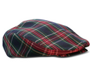 Golf Knickers: Men's Dress Shirt Golf Outfit - Navy Stewart & White with Solid Red Tie