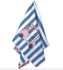 Sassy Caddy: Print Golf Towel - Stripes with Golf Cart
