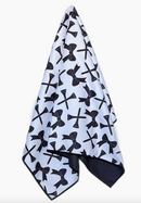 Sassy Caddy: Print Golf Towel - Black and White Bows and Tees