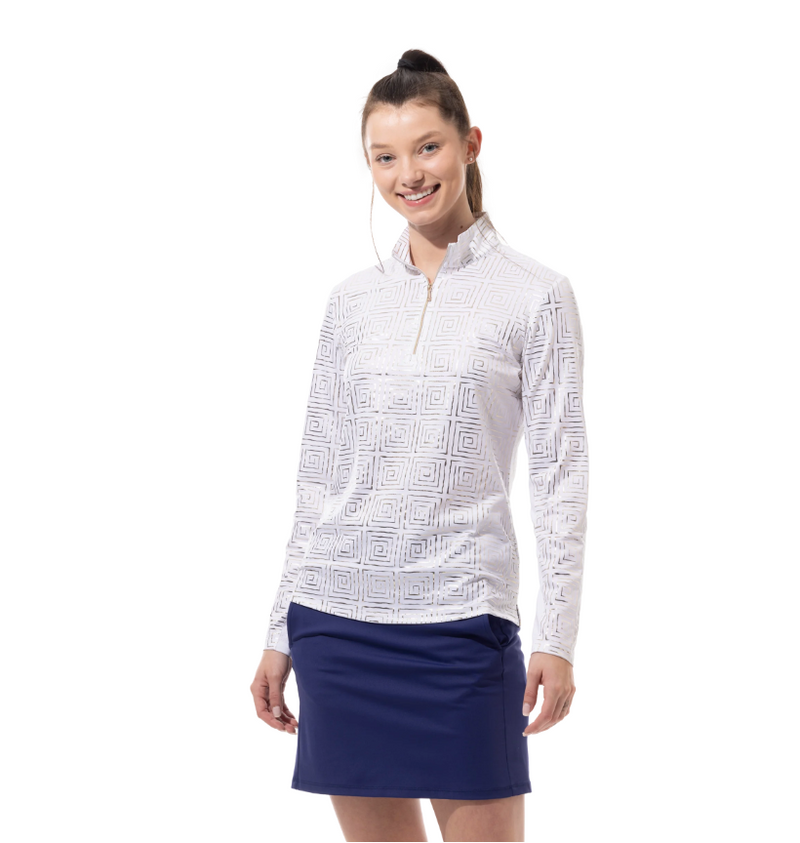 SanSoleil: Ladies SolShine Long Sleeve Mock - 900320