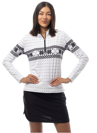 SanSoleil: Ladies SolCool 1/4 Zip Mock - 900454