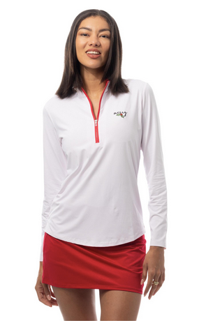 SanSoleil: Ladies Solair Cool Ultra-Mesh Long Sleeve Zip Mock - 900653