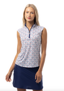 SanSoleil: Ladies UPF 50 SolCool Sleeveless Mock - 900471