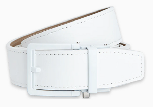 Nexbelt: Men's Ace Leather Golf Belt  - White
