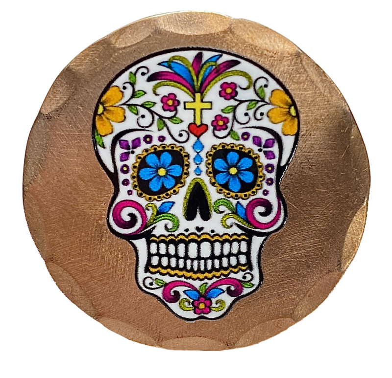 Sunfish: Copper Ball Marker - White Sugar Skull