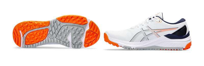 Asics Golf Shoes: Men's Gel-Kayano Ace 2  - White/Shocking Orange