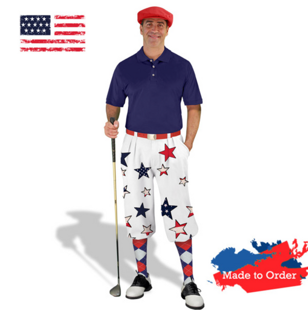 Golf Knickers: Mens America Homeland Stars Golf Knickers Outfit