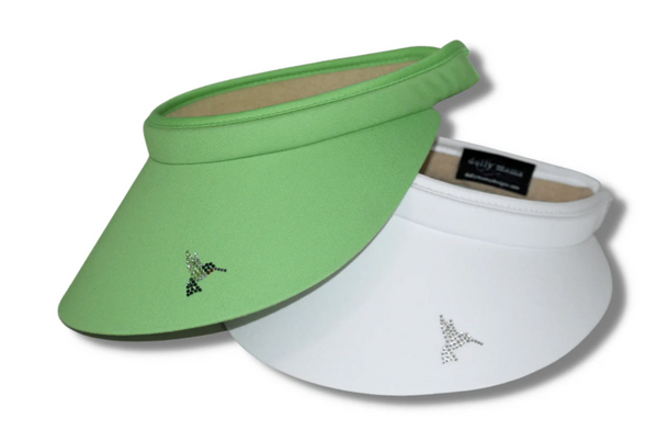 Dolly Mama: Ladies Brigitte Clip On Visor with Crystal Hummingbird Hats