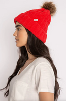 Dolly Mama: Ladies Scarlet Festive Beanie Hats