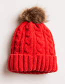 Dolly Mama: Ladies Scarlet Festive Beanie Hats