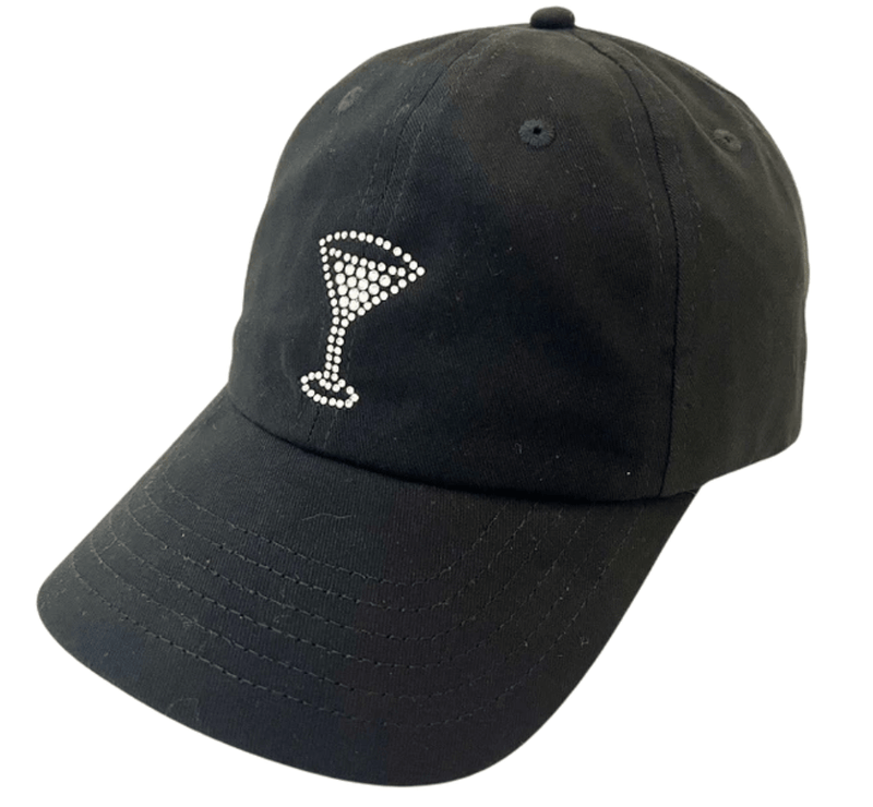 Dolly Mama: Ladies Rachel Cap - Crystal Large Martini Glass Hats