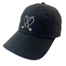 Dolly Mama: Ladies Rachel Cap - Crystal Crossed Golf Clubs & Heart Hats