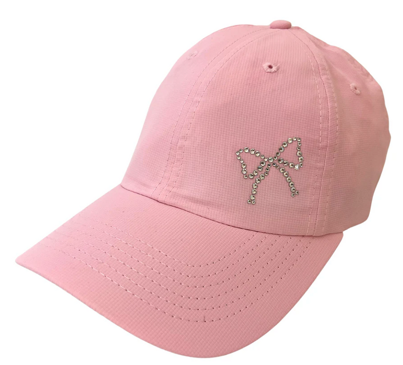 Dolly Mama: Ladies Kim High-Pony Crystal Cap - Bow Hats