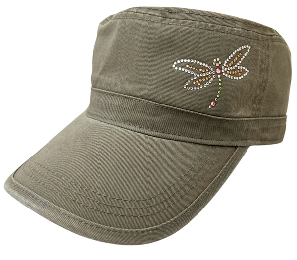 Dolly Mama: Ladies Crystal Cameron Cap - Dragonfly Hats