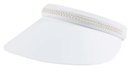 Dolly Mama: Ladies Jackie-O Visor - Pearl Double Row Hats