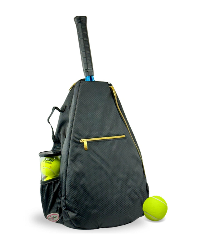 Taboo Fashions: Ladies Premium Tennis Backpack - Gold Luxe