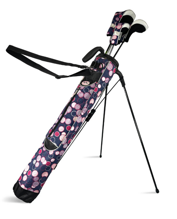 Taboo Fashions: Ladies Designer Sunday Golf Range Bag with Stand - Poppin Bottles