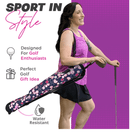 Taboo Fashions: Ladies Designer Sunday Golf Range Bag with Stand - Poppin Bottles