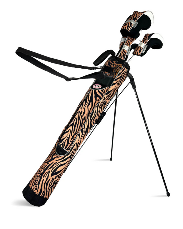 Taboo Fashions: Ladies Designer Sunday Golf Range Bag with Stand - Wildcat