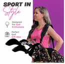 Taboo Fashions: Ladies 14 Way Designer Women's Golf Cart Bag with Cooler - Sugar Skulls