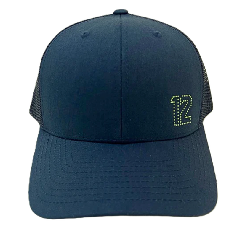 Dolly Mama: Ladies Crystal Kourtney Trucker Hat - Seahawks 12 Hats