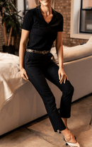 Golftini: Women's Pull-On Stretch Ankle Pant - Black